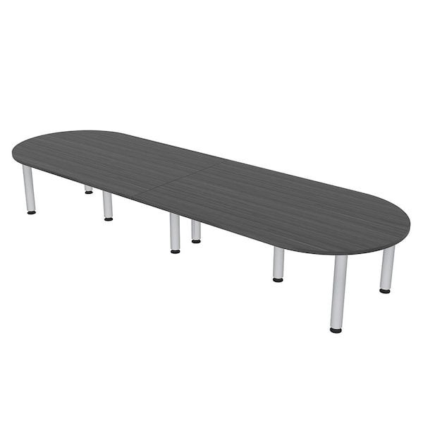 45 in W, 120 in L, 29 in H, Engineered Wood Top, Grey